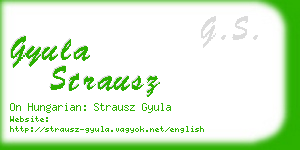 gyula strausz business card